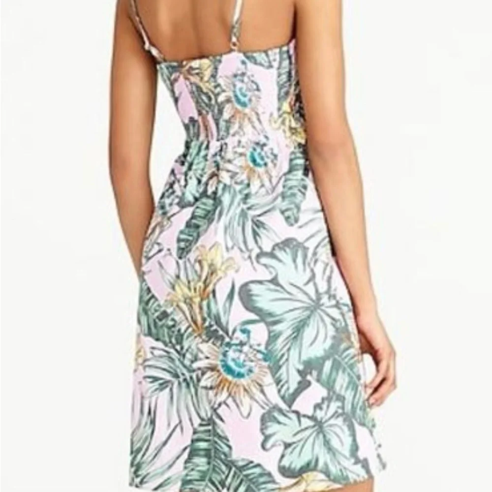 NWT J. Crew Women’s Tropical Print Dress in Pink and Green‎ Size XS